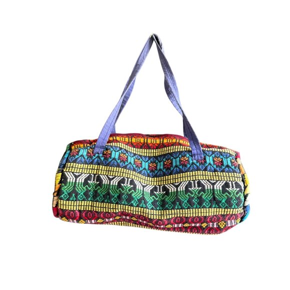 Embroidered Weekend Carry on Travel Duffel Bag Womens Multicolor Bohemian Boho - Picture 2 of 9